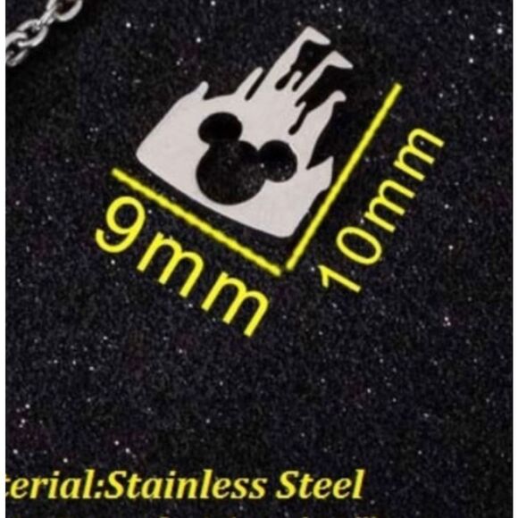 Mouse castle stainless steel stud earrings​ - Picture 4 of 4